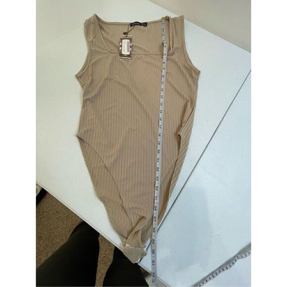 Boohoo women’s lot bundle tall square neck rib bodysuit and double layer frill b - Picture 7 of 14